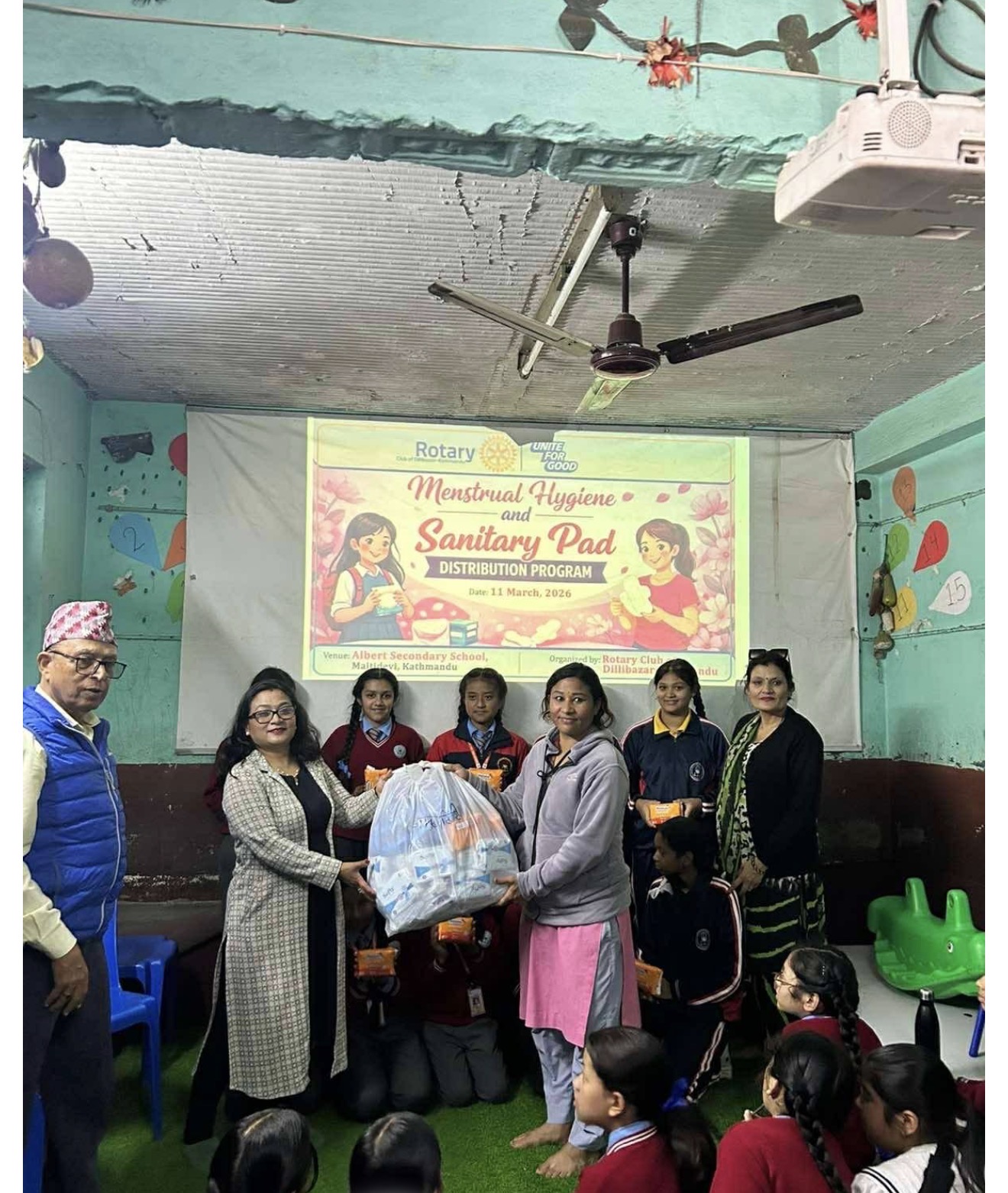 menstrual hygiene awareness and sanitary pad distribution program