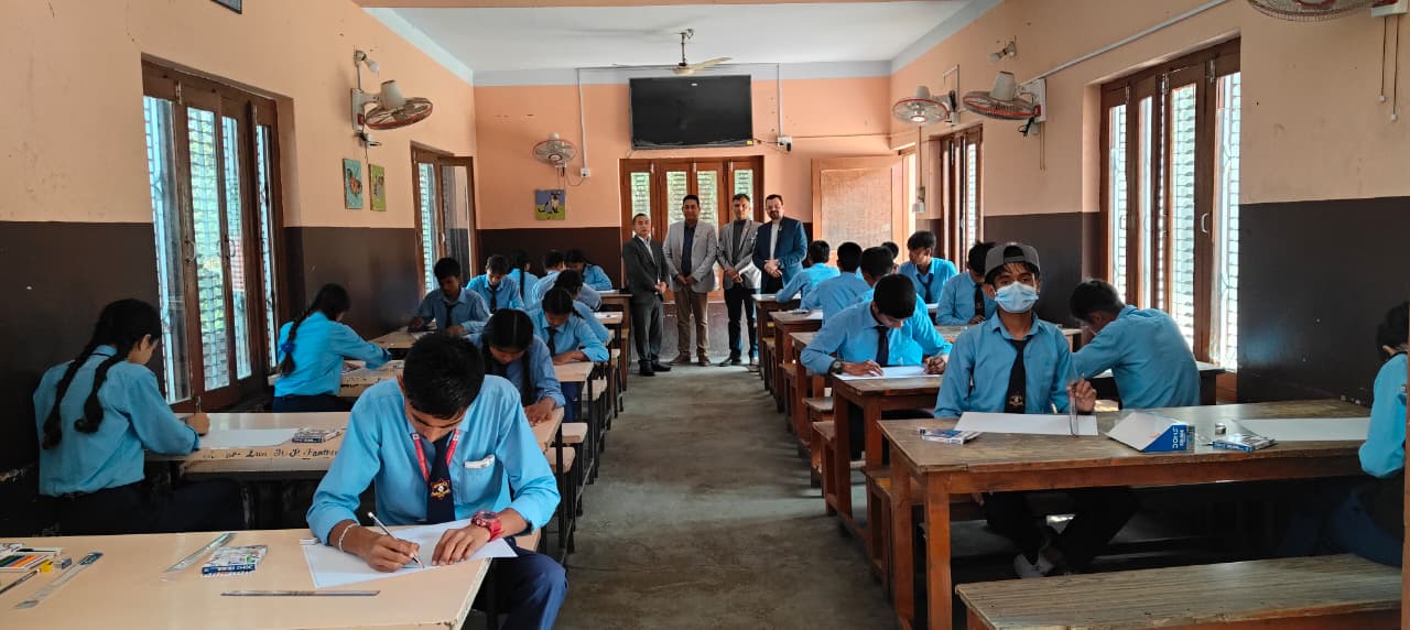 Basic Level Drawing Competition Program at Shree  Bahira Baal Secondary School, Bhairahawa.
