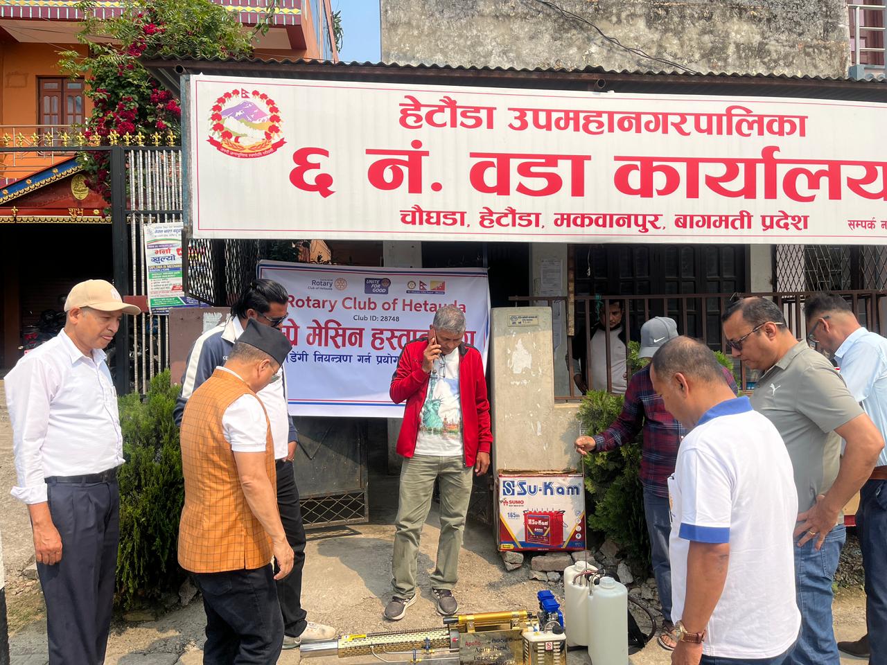 Spry equipment handed over for dengue control